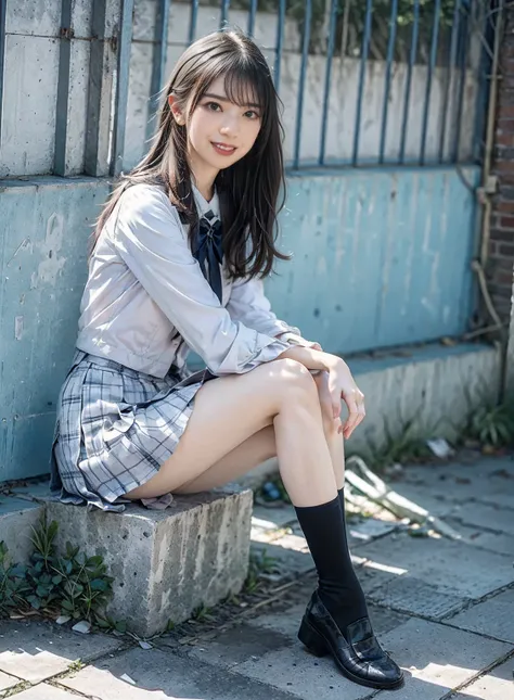 arafed asian woman in a skirt and a white shirt posing for a picture, japanese school uniform, japanese girl school uniform, wearing japanese school uniform, young gravure idol, realistic young gravure idol, young pretty gravure idol, Seifuku, cute schoolg...