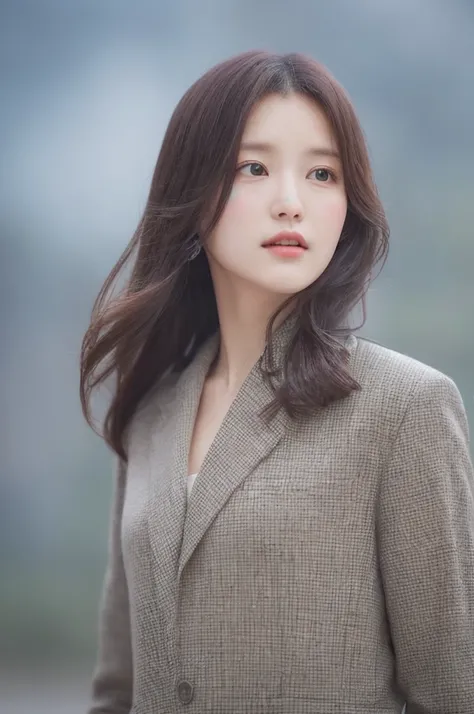 Harleen Girl , 1 woman, Alone, reality적, portrait, Upper body,  detailed face , tie, blazer, (High quality:1.4), (picturereality적:1.6), 8k,  ultra high definition ,  high resolution,  absurd, professional picture,  Very Detailed , Detailed skin, masterpiec...