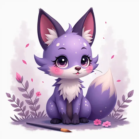 Concept: A cute animal with artistic flair (e.g., fox, cat, or bird).
Name: “Finn” (a play on "Fann").
Appearance:
•	A tiny fox or kitten with floppy ears and a paintbrush tail.
•	Subtle details, like a swirl pattern on the fur or wings, representing aura....