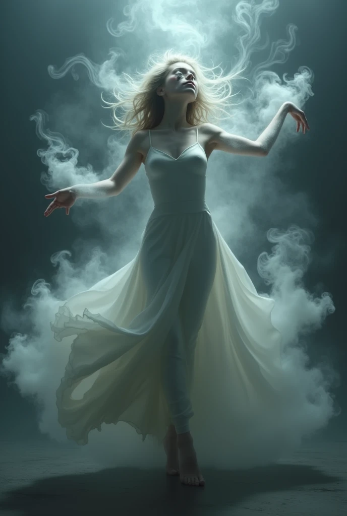  smoke in dancing woman figure 