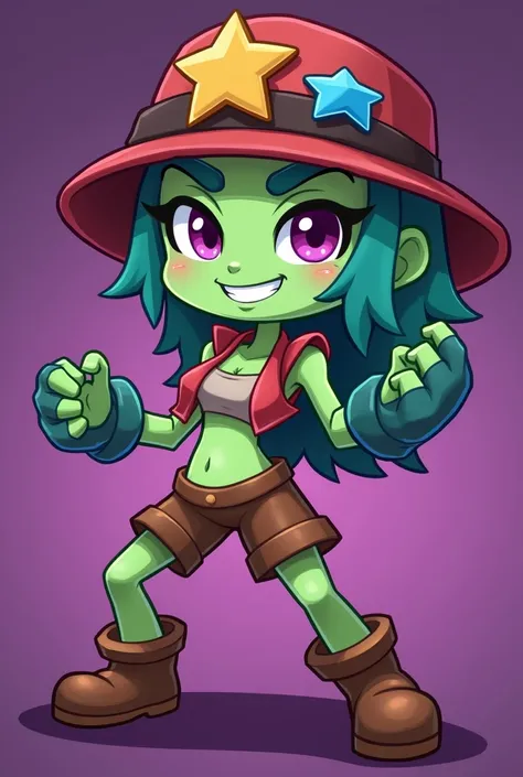 Crea una imagen NSFW de Shelly de Brawl stars 