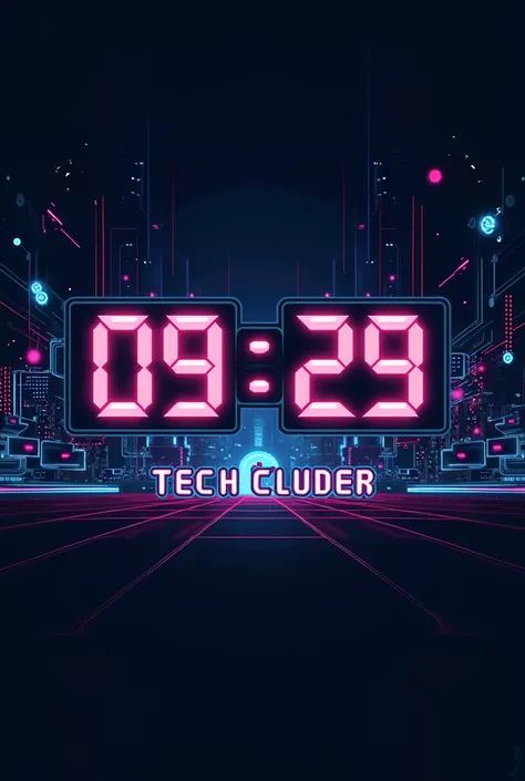 Make a 75 day countdown  poster using Pixel Font and add "Tech Cluder" for programming contest 