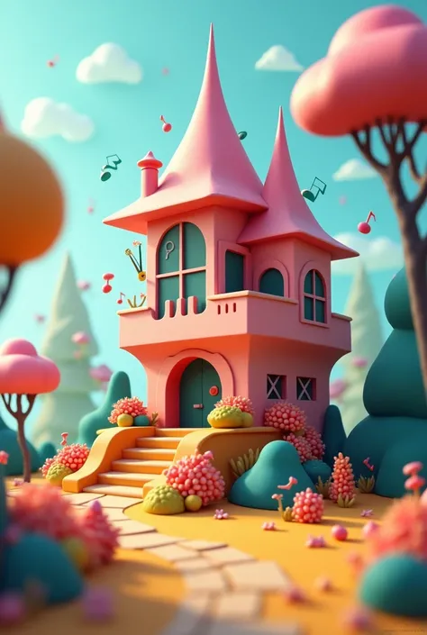 Lowpoly music house 