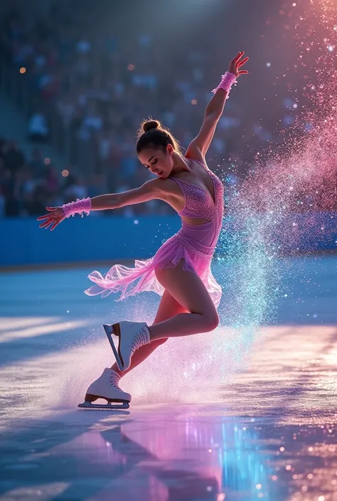  Figure Skating,turn,(Lots of rainbow glitter effects:2.0)