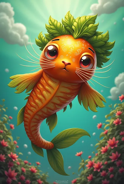 create a catfish fish image as a vegetable 