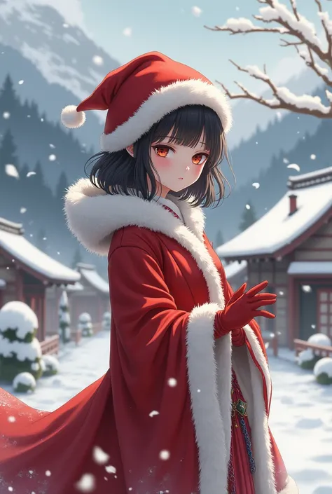 Christmas Santa Real Beautiful Japanese Girl