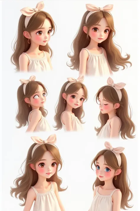 jibi 1 girl, Solo,  high definition , Hair bow, White background, หลากหลายท่าทาง​ขอบคุณ​ ทักทาย