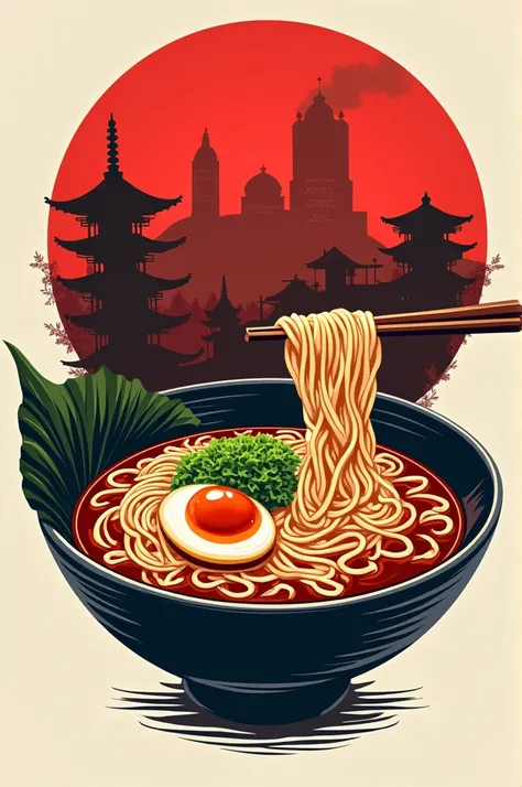 Ramen Rumble (is my restaurant name and I want to make a logo that the designs includes japanese culture and of course ramen and sushi)