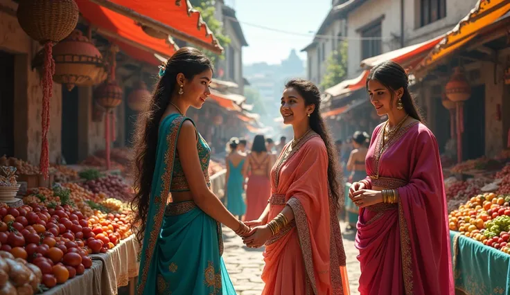 Naked women selling in market 