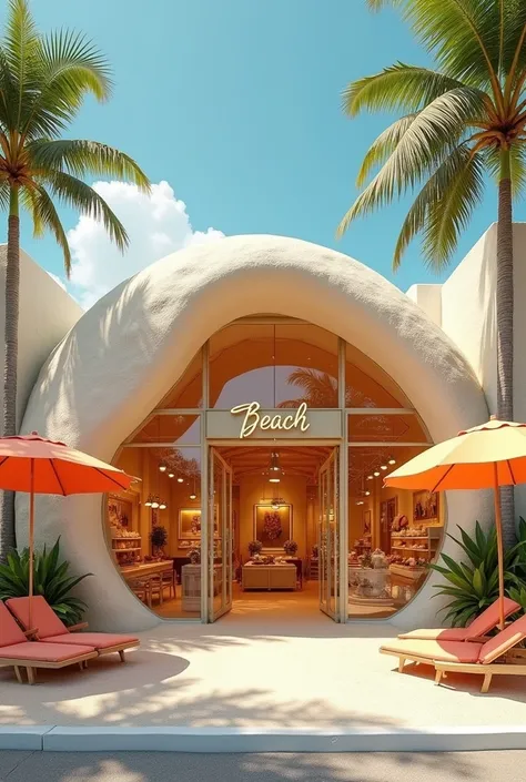 Beach-shaped store 