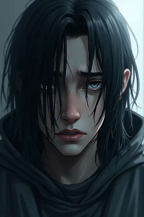 a character named magnus ,  his good looks were not so good as to be called handsome,  eyes filled with sadness and coldness ,  long hair that almost covered his eyes  