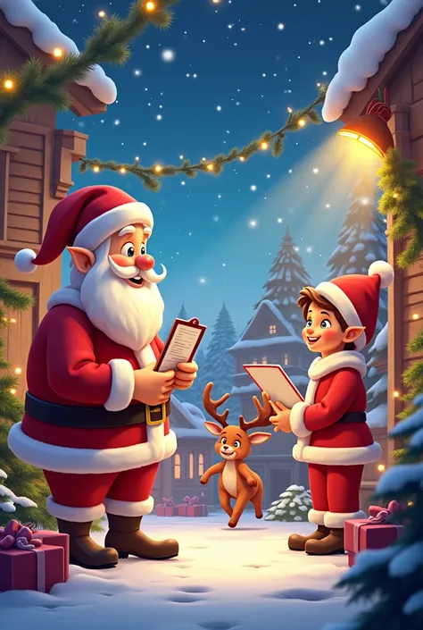 Create an image to place schedules in a Christmas live show without Santa Claus coming out 