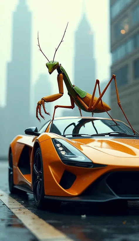 Mantis with sport car 