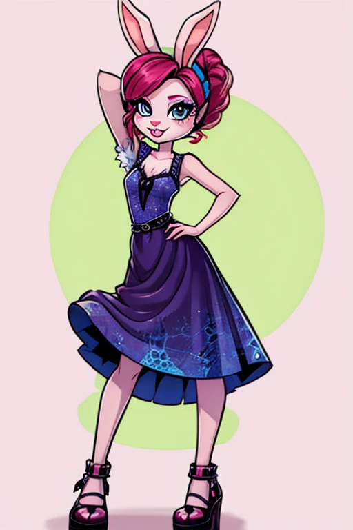 Female furry sara rabbit with Cruise line dress monster high style by yeiyeiart 