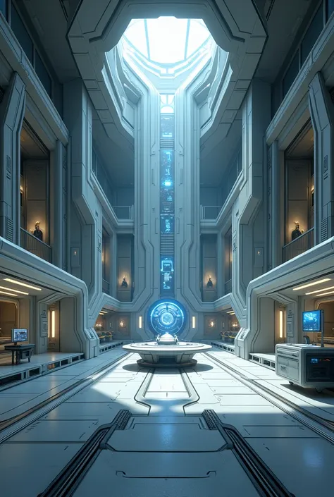  Revenger base of operations , superhero style ,  huge room operating room and superhero meetings.  Without a person in the background or anyone . Technological style superheroes without a single person 