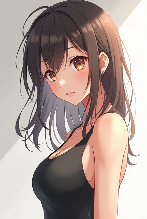 Female Anime realistic detail with a tank top