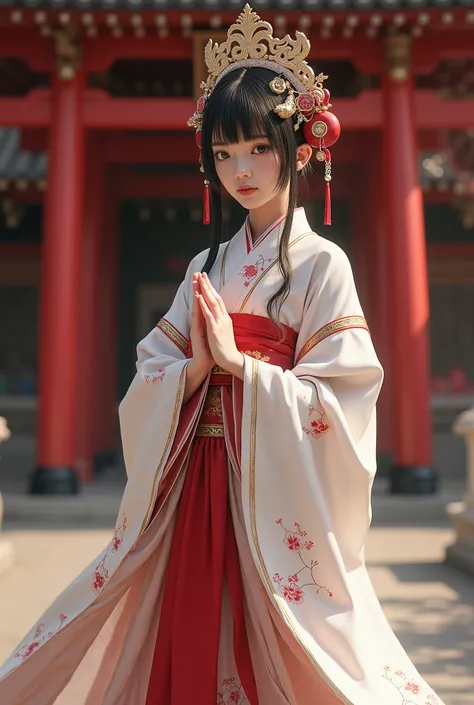 Cool shrine maiden costume