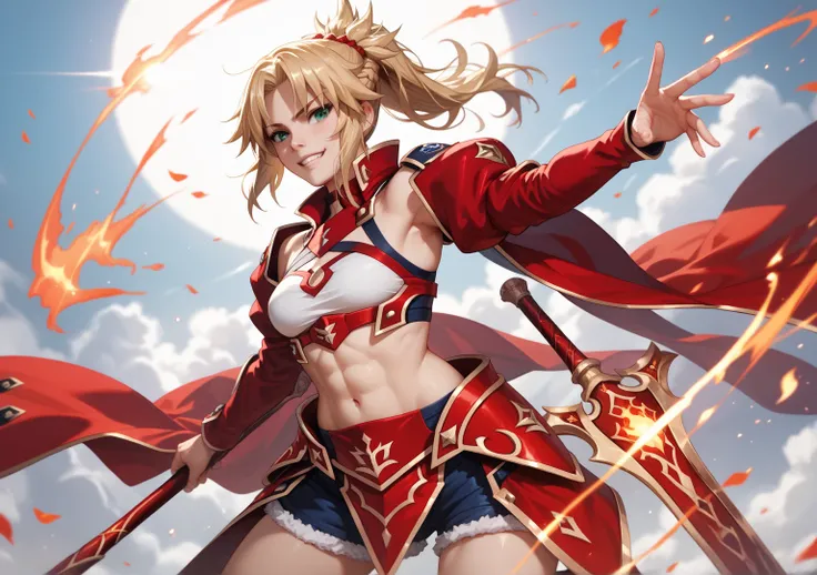 High-quality epic wallpaper of Mordred from the anime series Fate