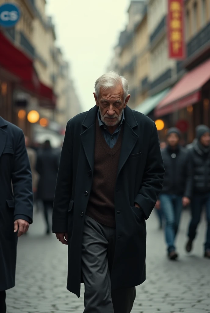 Setting: A bustling street in Paris. DLS walks with a somber expression, his eyes fixed on the ground.
 
Dialogue:
 
DLS(old man) : (to himself) "Father De La Chetardie, the Pastor of St. Sulpice, has died.  Perhaps this is a sign from God..."
 
Caption: T...