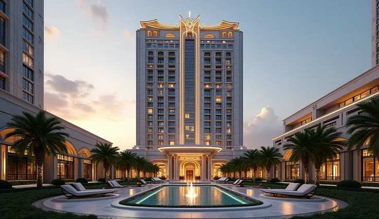 A grand hotel complex, with a grand hotel building, in Abuja