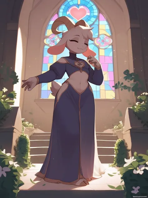 At church , cartoon furry female goat
, erotica , My heart is beating fast , Monastic clothes