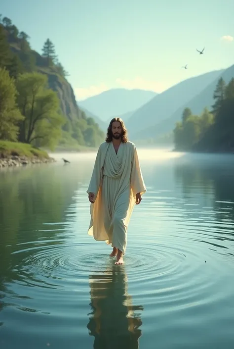 Image of Jesus walking on water 