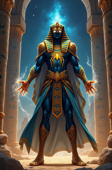 Pharaoh Spider-Man" using hieroglyphic webs and mystical powers.
