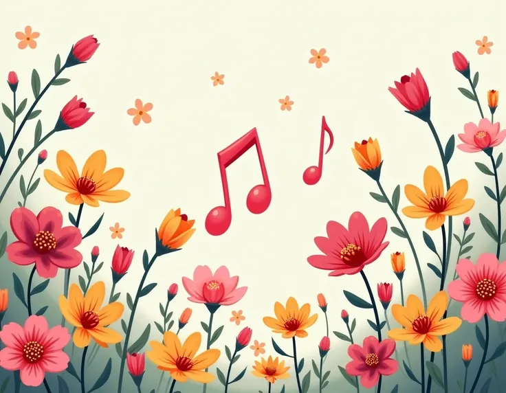 flowers musical quarter note