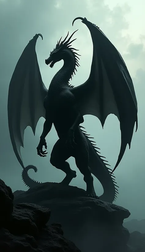 Silhouette of a dragon 