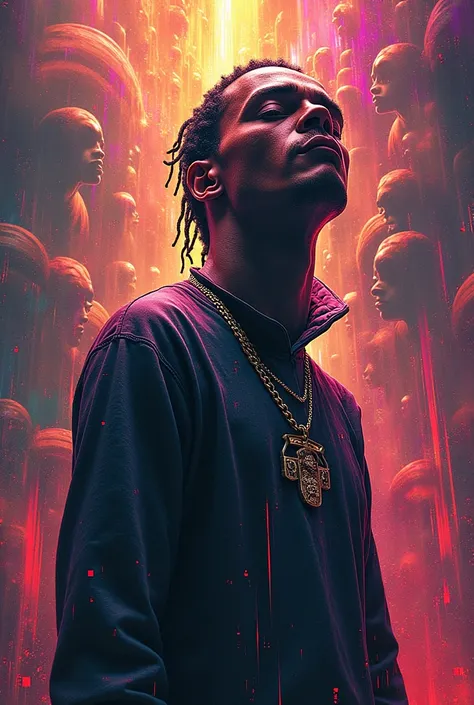 Travis scott as a great chaos album cover (the album prompt is the ken carson album)