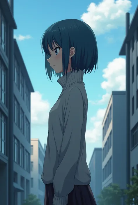 Alone, 1 , yamagishi fuuka,  Gekkoukan High School Uniform, high neck sweater,