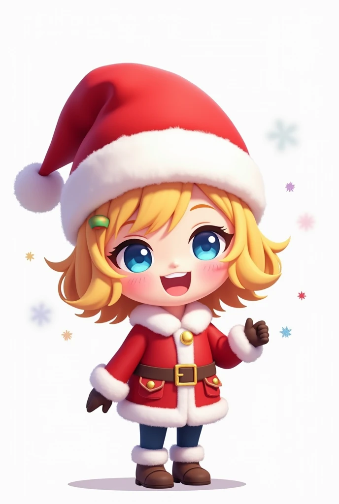 The image of a hololive small ame wearing a Santa hat