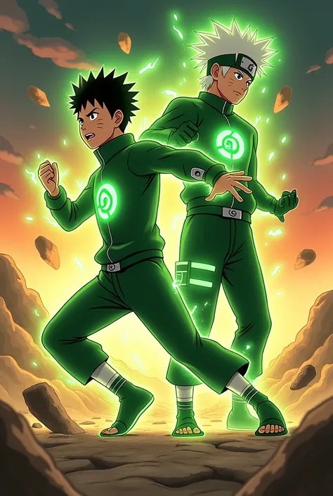 Prompt for Fotor Thumbnail:  "Unleash the unstoppable spirit of determination and hard work with a powerful thumbnail inspired by Might Guy and Rock Lee from Naruto! Create a dynamic design featuring intense action poses of the duo, surrounded by blazing g...