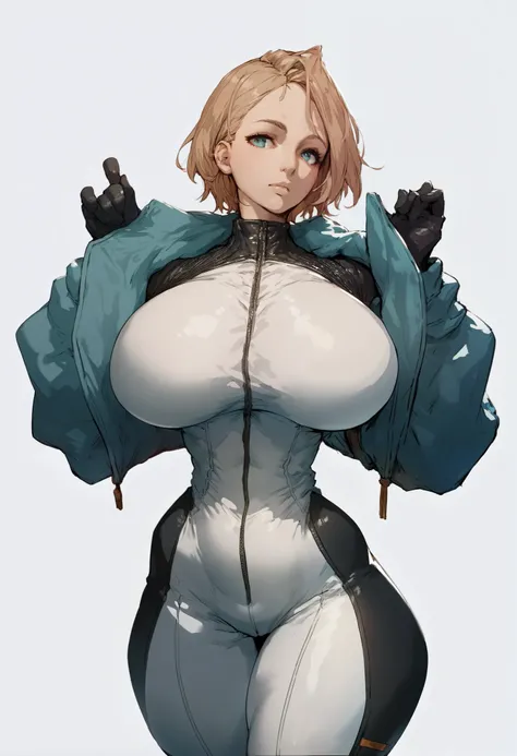 1girls, Bodysuit, huge wide hips, huge breasts, thin waist, narrow waist, sexy face, source_anime, anime_source 