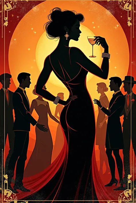  Stylish party poster  "New Year" ,  a small group of elegant people dancing jazz, Art Deco style, bright colors,  gold accents December 22 , from 18 to 22 .
(dancing, communication ,  treats , live music)
 Address - Mira  ( Ibragimova , 88)
 studio Cost -...