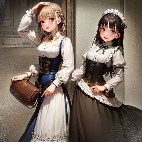   Im wearing a long dress and carrying a handbag, Victorian style costume,   Victorian Long Dress , victorian dress,  Rococo Long Dress  , Historical Baroque Dresses,  Victorian fashion  ,   wearing 1800s clothes  ,  Victorian fashion  ,  I have a young gi...