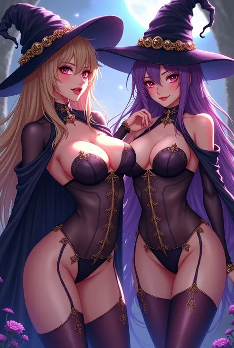 ANIME WOMEN IN WITCH COSTUME SEXY BIG BOOBS