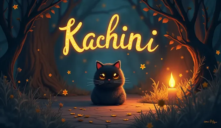 Create image for my story writing page.  The image will Dark type of colour ( not horrible or sad the dark type will be likeable humble type cute type) .  Image have the page name - Kahinir Gucchho and Writer name - Arshin 