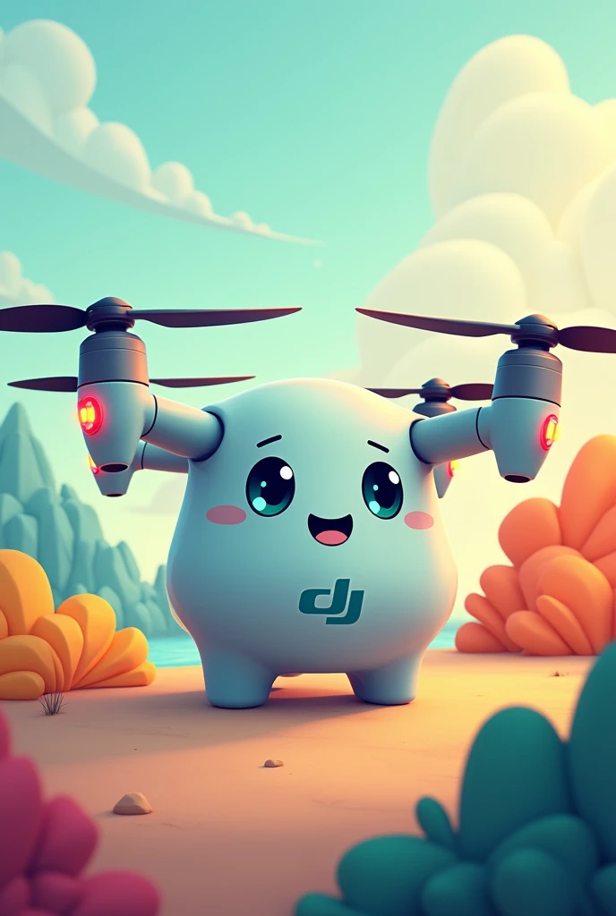 Cartoon dji dron