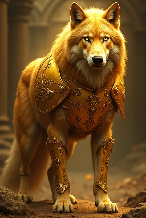 The Golden Wolf in Golden Armor