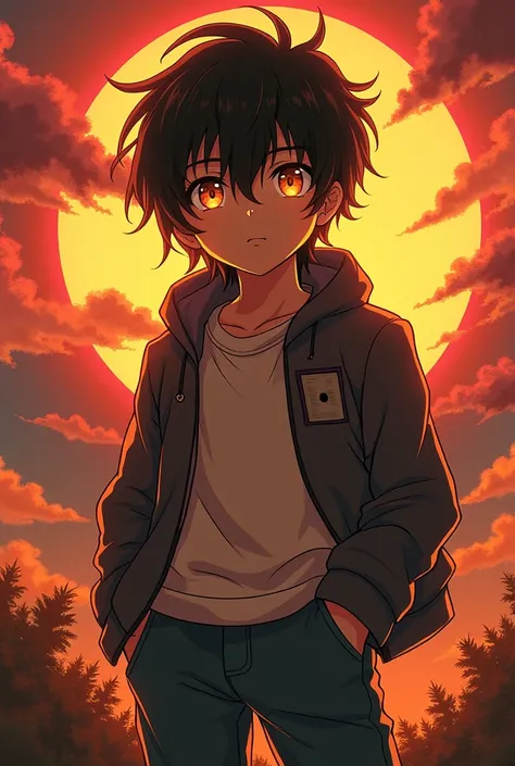 AKIRA (protagonist) (Anime manga version warm colors and live )

Description: Ordinary teenager, Curious and fearless. Discovers the artifact "Eye of the Eclipse".

Appearance:  Short and messy hair , simple clothes (jacket and pants),  with eyes that brie...