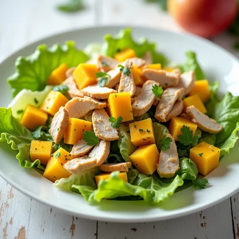  Lettuce Salad, Mango and Chicken 