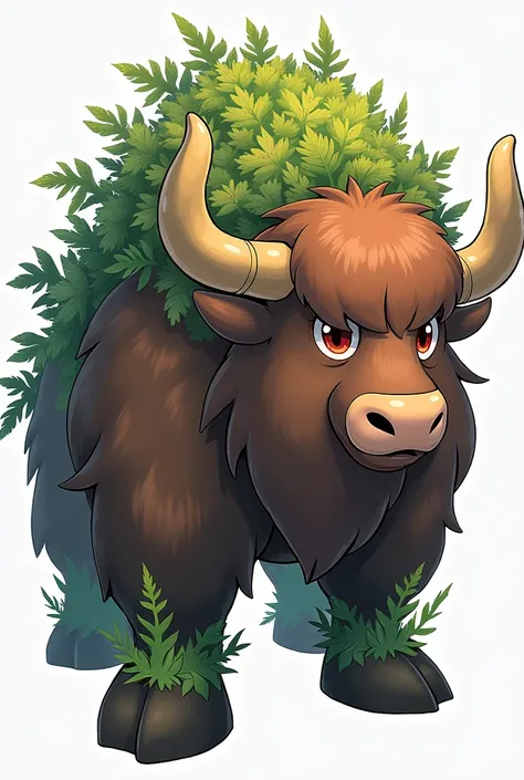 Imagine a normal-type Pokémon / plant inspired by a musk ox ,  where its antlers are made of hard wood and its long fur were a mixture of brown hair and plants .  It would be a tremendously strong Pokémon where its way of attacking would be by ramming with...