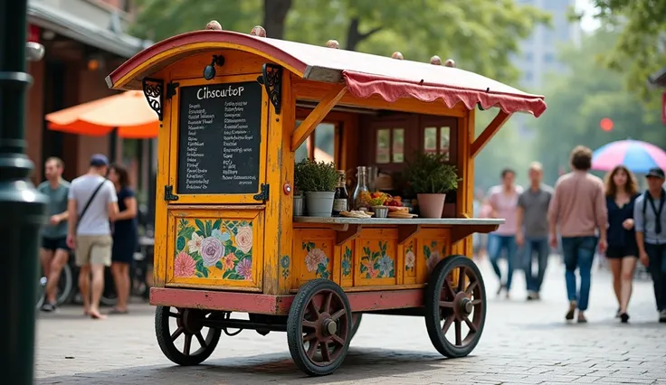 Food cart wheelbarrow  pass most people would go