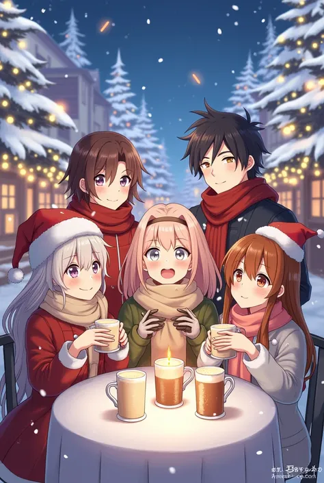 Re zero Christmas art anime