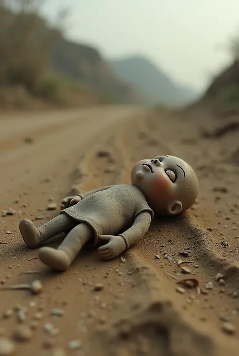 African s abandoned toy lying in the dust, symbolizing the innocence lost to  trafficking."