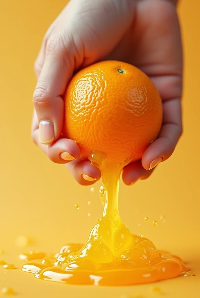 orange being squeezed its juice