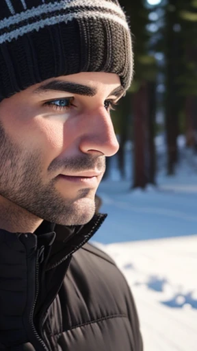 a Canadian man focusing on the face