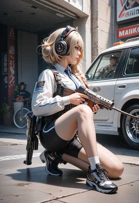 1girl, {{릴리바이스}}, {{looking away}}, gun, character illustration, {{{official art, nikke}}} 1girl, full body, zoom layer, holding weapon, holding gun, {{one knee}}, , {{{{{{{{{{best quality, amazing quality, incredibly absurdres}}}}}}}}}}, very

 aesthetic
...