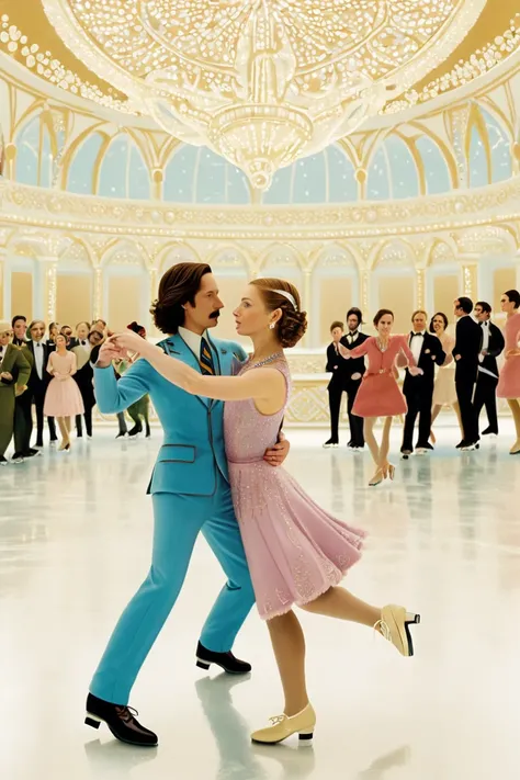 Ice Dance, Dance on Ice, by Wes Anderson.
best quality, masterpiece, intricate details, ultra-detailed